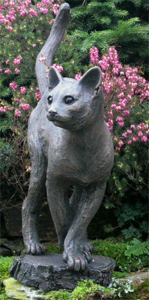 Cat garden statue - Bronze statues - Cat garden statues online