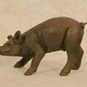 Suzie Marsh standing piglet bronze Resin